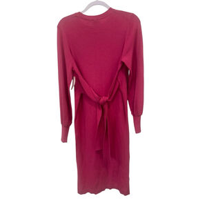 Women's Ted Baker Pink Long Sleeve Midi Dress S